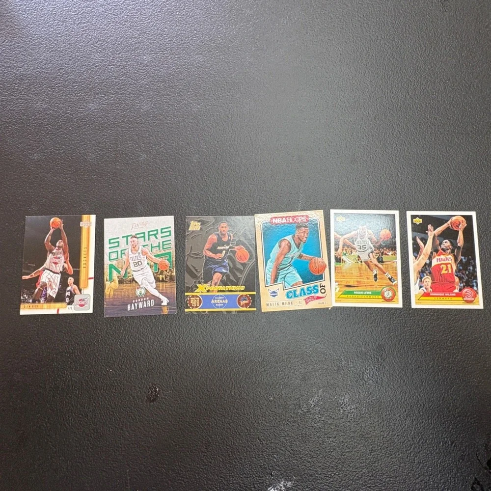 NBA Basketball Card Lot 6pc Gilbert Arenas Rookie Gordon Hayward Malik Monk Rice